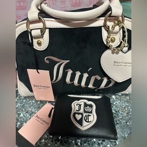 Juicy Couture Liquorice urban Heritage bowler &wallet